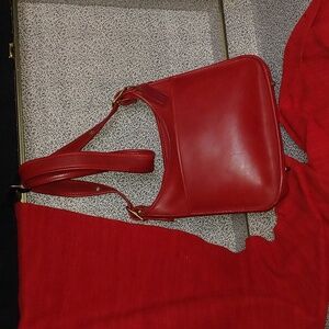 Red Leather 'Coach' bag